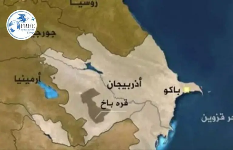 موقع دولة اذربيجان في خريطة العالم